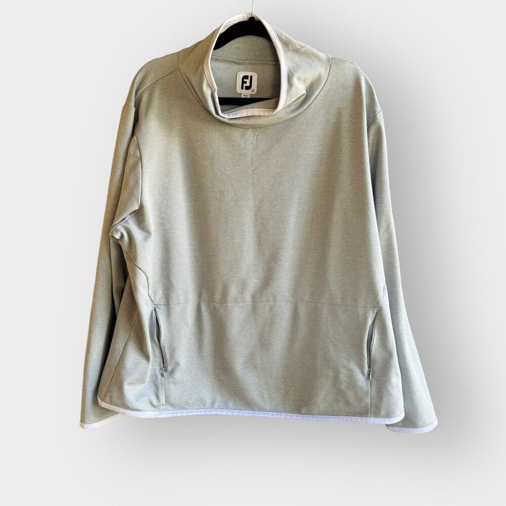 FJ FootJoy Pullover Brushed Back Pique Cowl Sweater - Picture 5 of 10
